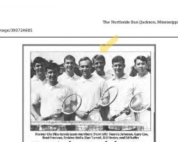 Former Ole Miss tennis team members. <em>The Northside Sun.</em> (Jackson, MS), March 1, 2018. Former Ole Miss tennis team members. March 1, 2018.