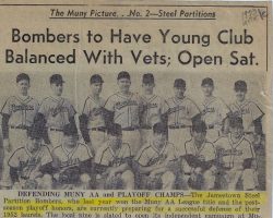Bombers to Have Young Club Balanced With Vets; Open Sat. 1953. Bombers to Have Young Club Balanced With Vets; Open Sat. 1953.