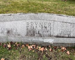 Daniel Bryner's grave marker. Daniel Bryner's grave marker.