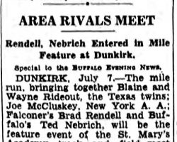 Area Rivals Meet. <em>Buffalo Evening News</em>, July 7, 1939. Area Rivals Meet. July 7, 1939.