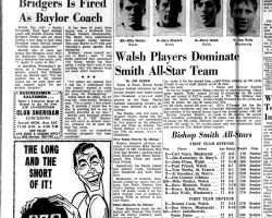 Walsh Players Dominate Smith All-Star Team. <em>Buffalo Courier Express</em>, November 30, 1968. Walsh Players Dominate Smith All-Star Team. November 30, 1968.