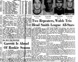 Two Repeaters, Walsh Trio Head Smith League All-Stars. <em>Buffalo Courier Express</em>, December 1, 1967. Two Repeaters, Walsh Trio Head Smith League All-Stars. December 1, 1967.