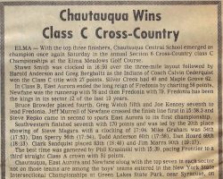 Chautauqua Wins Class C Cross-Country. <em>Post-Journal</em> (Jamestown), November 5, 1979 Chautauqua Wins Class C Cross-Country. November 5, 1979