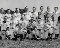Cassadaga Bombers, unknown year.
Art Asquith, front row, 4th from left.
Dale Till, front row, fifth from left.
Phil Young, back row, seventh from left. Cassadaga Bombers