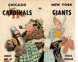 Chicago Cardinals v. NY Giants football game played in Buffalo's Civic Stadium, September of 1958 1958 football program