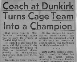 Coach at Dunkirk Turns Cage Team Into a Champion. 1973. Coach at Dunkirk Turns Cage Team Into a Champion. 1973.