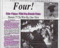 Cole Claims Title For Fourth Time. Page 1. <em>Post-Journal</em> (Jamestown). 2003. Cole Claims Title For Fourth Time. Page 1. 2003.