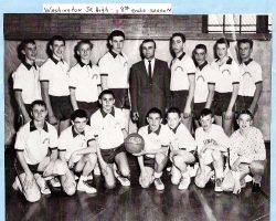 Washington Jr. High - 8th grade - Dick Cole left of Coach Tane. Washington Jr. High - 8th grade - Dick Cole left of Coach Tane.