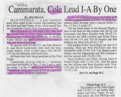 Cammarata And Cole Lead I-A By One. <em>Post-Journal</em> (Jamestown). 2002. Cammarata And Cole Lead I-A By One. 2002.