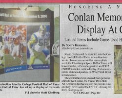Conlan Memorabilia On Display At CSHOF. Page 1. <em>Post-Journal</em> (Jamestown), November 25, 2014. Conlan Memorabilia On Display At CSHOF. Page 1. November 25, 2014.