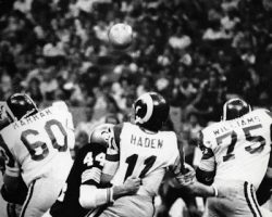 Crist tackling Haden, 1976. Crist tackling Haden, 1976.