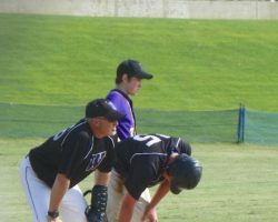Doug Kaltenbach coaching at third base. Doug Kaltenbach coaching at third base.