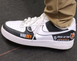 Dan Hoard's sneakers. Dan Hoard's sneakers.