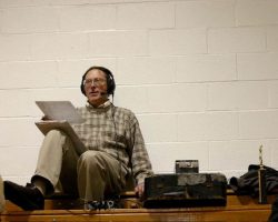 Dan Palmer broadcasting a Fredonia High School basketball game. Dan Palmer broadcasting a Fredonia High School basketball game.