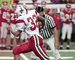 David Hinson running for Jamestown High School. David Hinson running for Jamestown High School.