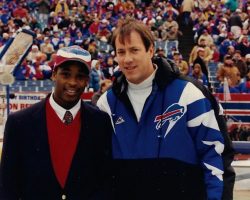 David Hinson with Jim Kelly. 1994. David Hinson with Jim Kelly. 1994.