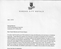 Dayton Moore letter. July 1, 2014. Dayton Moore letter. July 1, 2014.