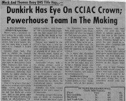 Dunkirk Has Eye On CCIAC Crown; Powerhouse Team In The Making. <em>Observer</em> (Dunkirk), 1973. Dunkirk Has Eye On CCIAC Crown; Powerhouse Team In The Making. 1972.