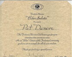 Fredonia Kiwanis Elder Salute. November 19, 1996. Fredonia Kiwanis Elder Salute. November 19, 1996.