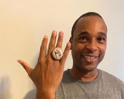 David Hinson with 2020 Super Bowl ring. David Hinson with 2020 Super Bowl ring.