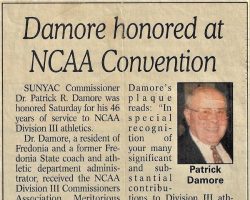 Damore honored at NCAA Convention, page 1. Damore honored at NCAA Convention, page 1.