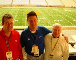 Tom Ames, Scott Kindberg and Bill Race at the NYSPHSAA Class C championship football game at the Carrier Dome in Syracuse in 2011. Southwestern Central High School played in that game. Tom Ames, Scott Kindberg and Bill Race at the NYSPHSAA Class C championship football game