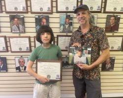 George's son, Adam, and granddaughter, Lucia, from Brooklyn, NY visited the CSHOF on July 7, 2023. George's son, Adam, and granddaughter, Lucia, from Brooklyn, NY visited the CSHOF on July 7, 2023.