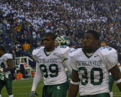 Jehuu Caulcrick with Michigan State. Jehuu Caulcrick with Michigan State.
