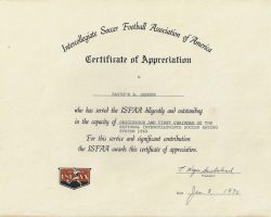 Intercollegiate Soccer Football Association of American. January 8, 1970. Intercollegiate Soccer Football Association of American. January 8, 1970.
