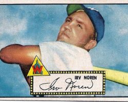 Irv Noren trading card, 1952. Irv Noren trading card, 1952.