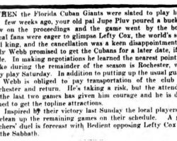 When the Florida Cuban Giants... <em>Jamestown Evening Journal</em>, August 15, 1928. When the Florida Cuban Giants... August 15, 1928.