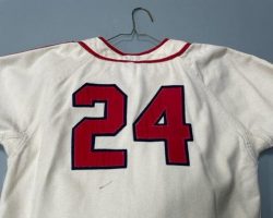 Joe Nagle Bomber's jersey. Circa late 1940s. Joe Nagle Bomber's jersey. Circa late 1940s.