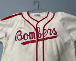 Joe Nagle Bomber's jersey. Circa late 1940s. Joe Nagle Bomber's jersey. Circa late 1940s.
