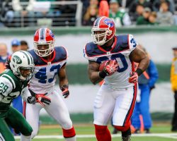 Jehuu Caulcrick with Buffalo Bills. Jehuu Caulcrick with Buffalo Bills.
