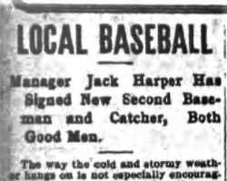 Local Baseball. <em>Jamestown Evening Journal</em>, April 4, 1911. Local Baseball. April 4, 1911.