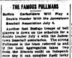 The Famous Pullmans. <em>Jamestown Evening Journal</em>, June 30, 1908. The Famous Pullmans. June 30, 1908.
