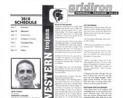 Southwestern Trojans. <em>Post-Journal</em> (Jamestown), Gridiron feature, 2010. Jay-2010-Gridiron-1