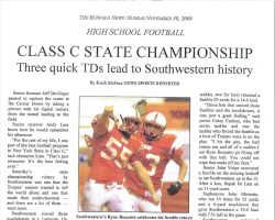 Class C State Championship. <em>Buffalo News</em>, November 30, 2008. Class C State Championship. November 30, 2008.