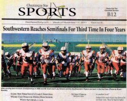 Southwestern Reaches Semifinals For Third Time In Four Years. <em>Chautauqua Star</em>, November 17, 2011. Southwestern Reaches Semifinals For Third Time In Four Years. November 17, 2011.