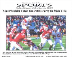 Southwestern Takes On Dobbs Ferry In State Title. <em>Chautauqua Star</em>, November 24, 2011. Southwestern Takes On Dobbs Ferry In State Title. November 24, 2011.