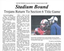 Stadium Bound. <em>Post-Journal</em> (Jamestown), October 31, 2009. Stadium Bound. October 31, 2009.