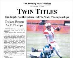Twin Titles. <em>Post-Journal</em> (Jamestown), November 29, 2009. Twin Titles. November 29, 2009.