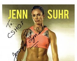 Jenn Suhr autographed poster. Jenn Suhr autographed poster.
