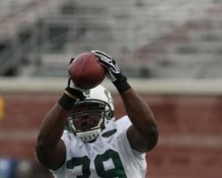 Jehuu Caulcrick with New York Jets. Jehuu Caulcrick with New York Jets.
