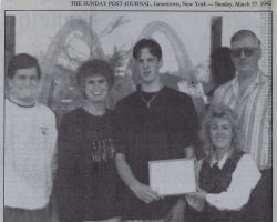 McDonald's Honors Johnson. <em>Post-Journal</em> (Jamestown), March 27, 1994. McDonald's Honors Johnson. March 27, 1994.