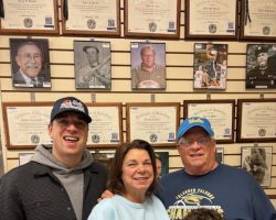 Jordan, Laurie, Bob Goold, and Weston Dwaileebe visit the CSHOF exhibit hall, December 23, 2024. Jordan, Laurie, Bob Goold, and Weston Dwaileebe visit the CSHOF exhibit hall, December 23, 2024.