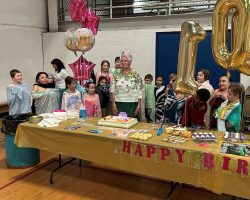 Judy Young at her 100th birthday party at the YMCA. Judy Young at her 100th birthday party at the YMCA.