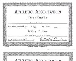 Kane Area Union Senior High track certificates. 1963 and 1964. Kane Area Union Senior High track certificates. 1963 and 1964.