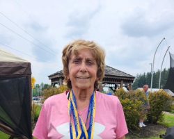 Kay Gould won 3 gold medals (javelin, discus, shot put) at the NYS Empire State Senior Games at Cortland, NY, June 7, 2025, in the 80-84 age group. Kay Gould won 3 gold medals (javelin, discus, shot put) at the NYS Empire State Senior Games at Cortland, NY, June 7, 2025, in the 80-84 age group.