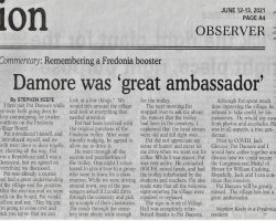 Damore was 'great ambassador". <em>Observer</em> (Dunkirk), June12-13, 2021. Damore was 'great ambassador". June12-13, 2021.